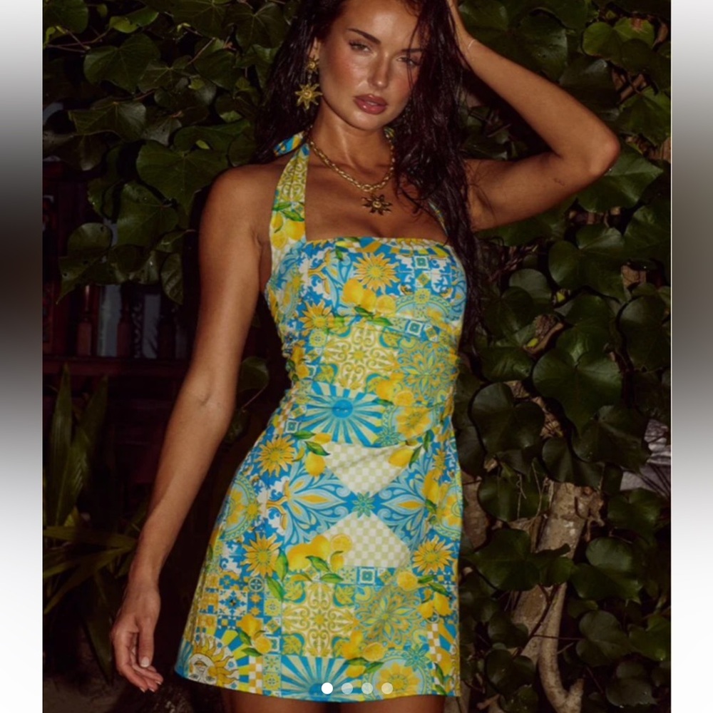 Anacapri Mini Dress - Lemon